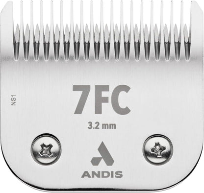 Andis premium pet hair trimmer blade packaging view authentic USA imported product.