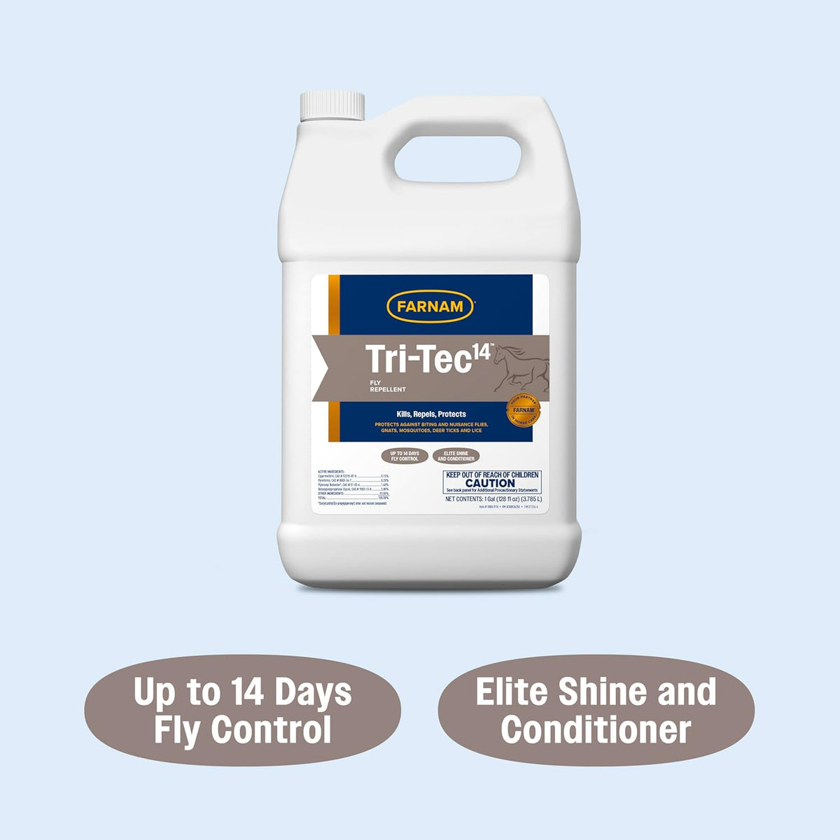 Farnam equine fly spray gallon bottle side profile