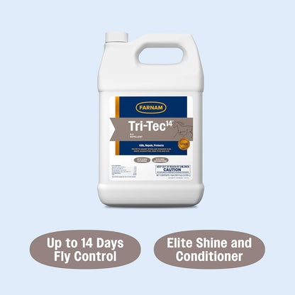 Farnam equine fly spray bulk refill bottle showing active ingredients