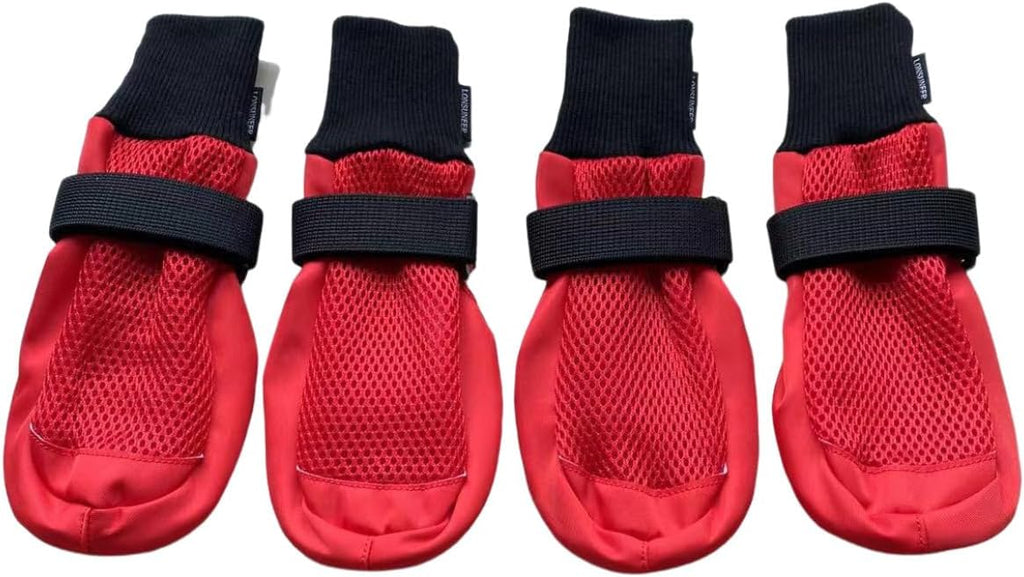 Inside view of Lonsuneer dog boots showing soft lining
