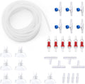Pewyoke premium aquarium air hose kit front view showing translucent tubing and black accessories.