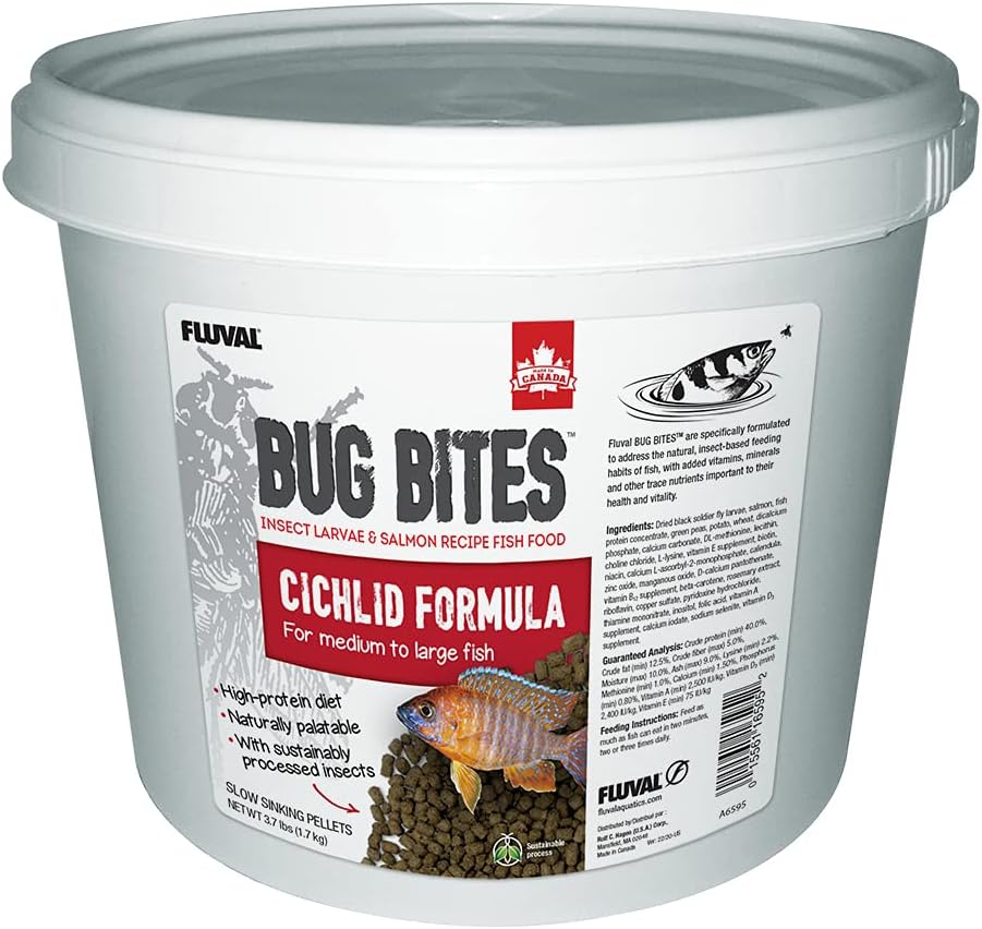 Authentic USA sourced fish nutrition packaging display
