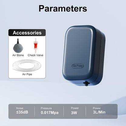 Fksc air pump connected to aquarium tubing