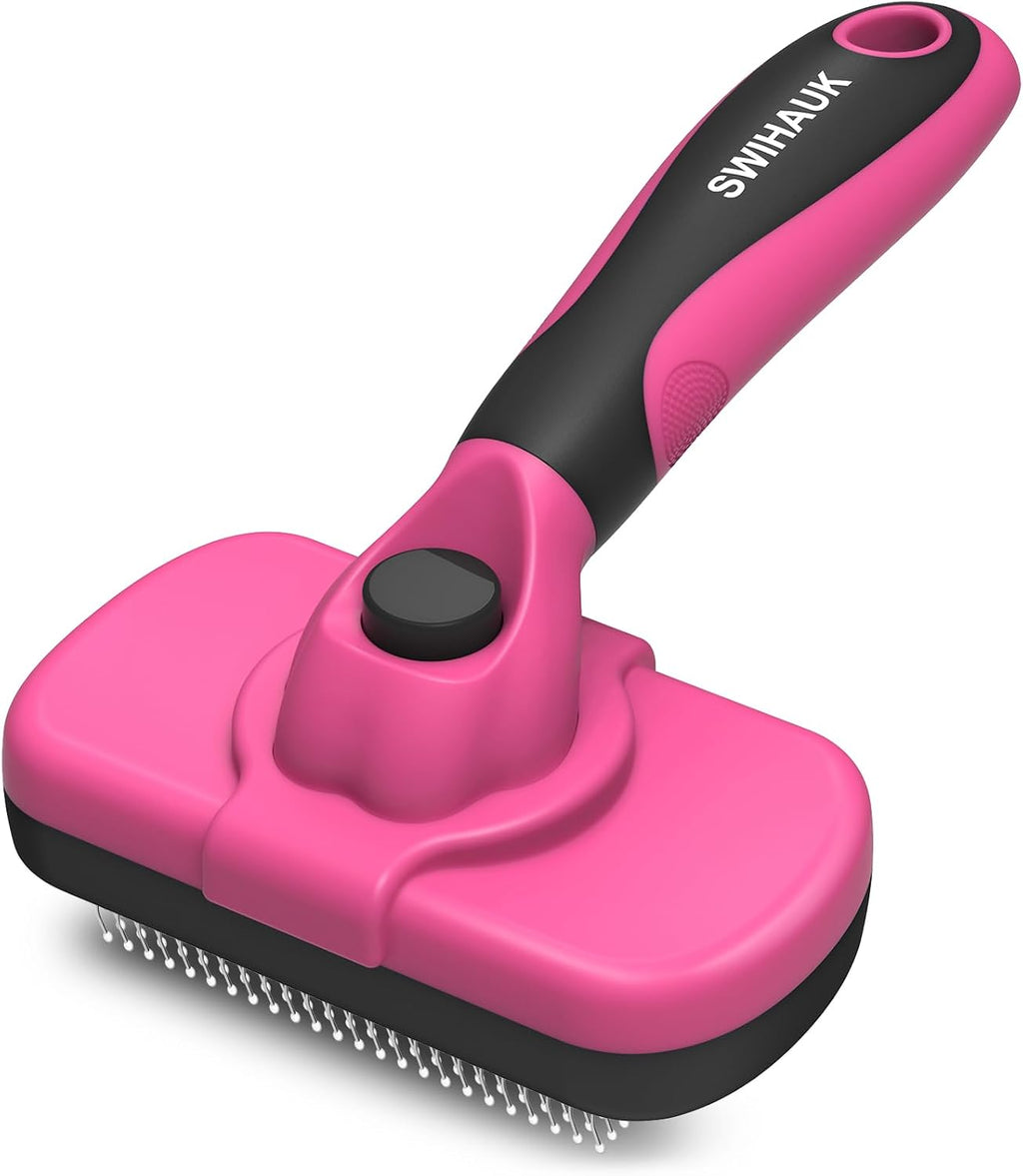 Swihauk Self Cleaning Slicker Brush - Skin Friendly Deshedding Grooming Tool for Dogs & Cats, Suitable for Shedding & Haired Pets, with Pet Supplies Accessories, Blue - Image 9