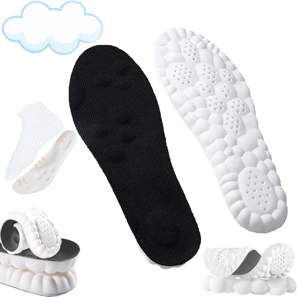 Konenbra 4D Cloud Technology Insoles front view showing black mesh fabric.
