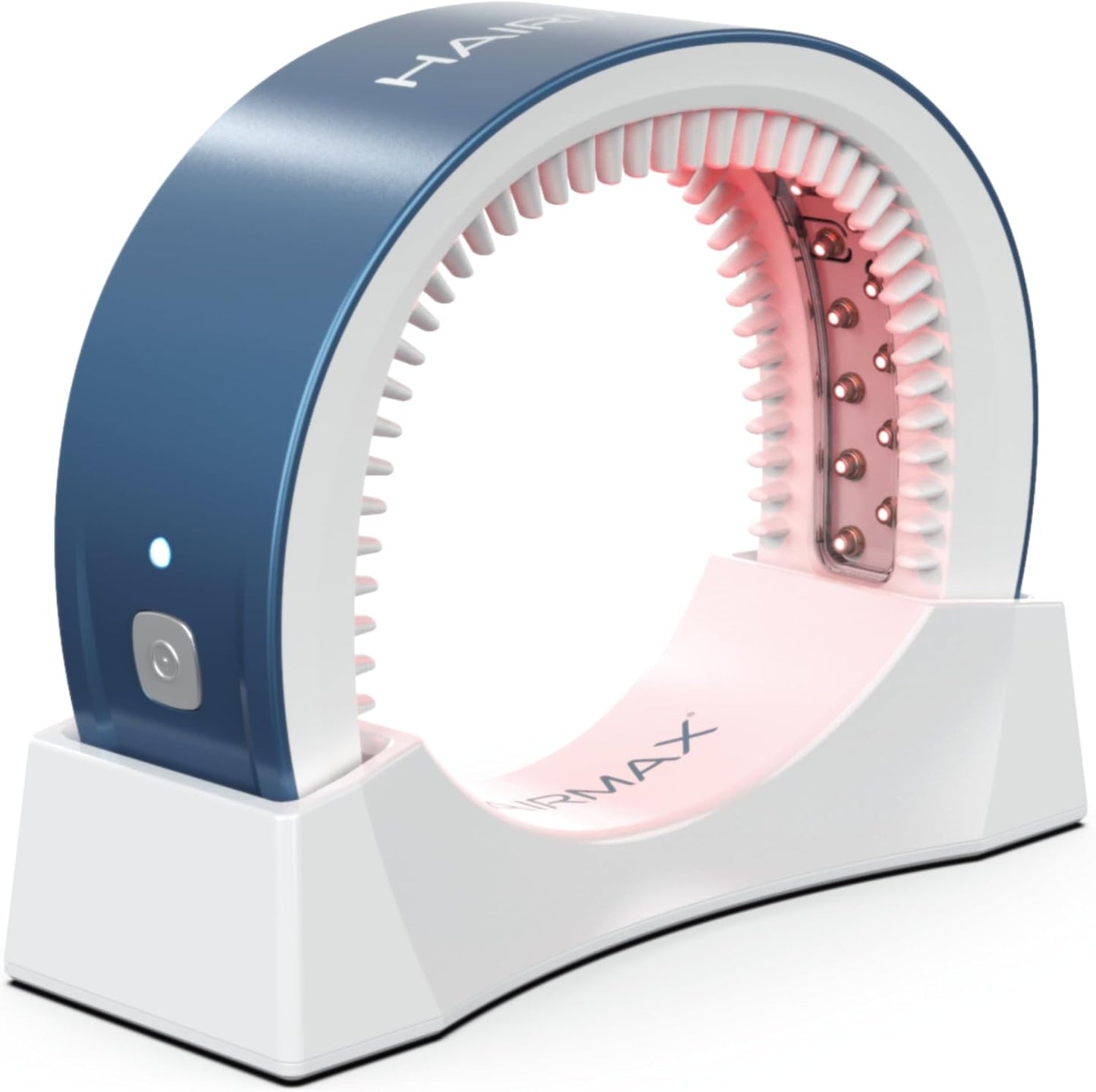 HairMax Laser Band 41 front view with red light