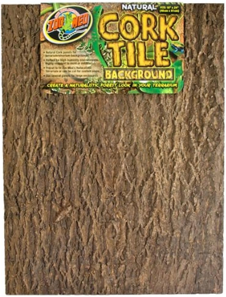 Zoo Med Natural Cork Tile Background front view terrarium decor