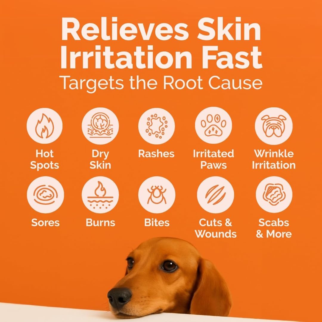 ClearFur pet anti itch ointment tubes showcasing natural ingredients like colloidal silver.