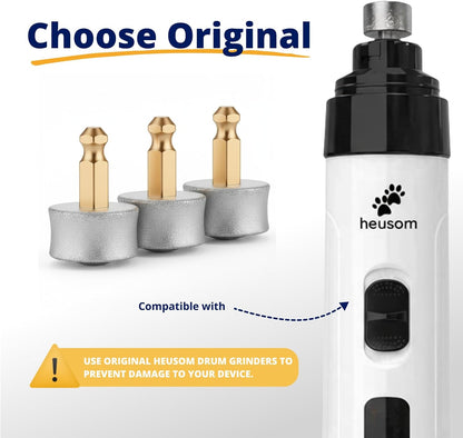 Top view of Heusom pet nail grinder diamond tip accessory