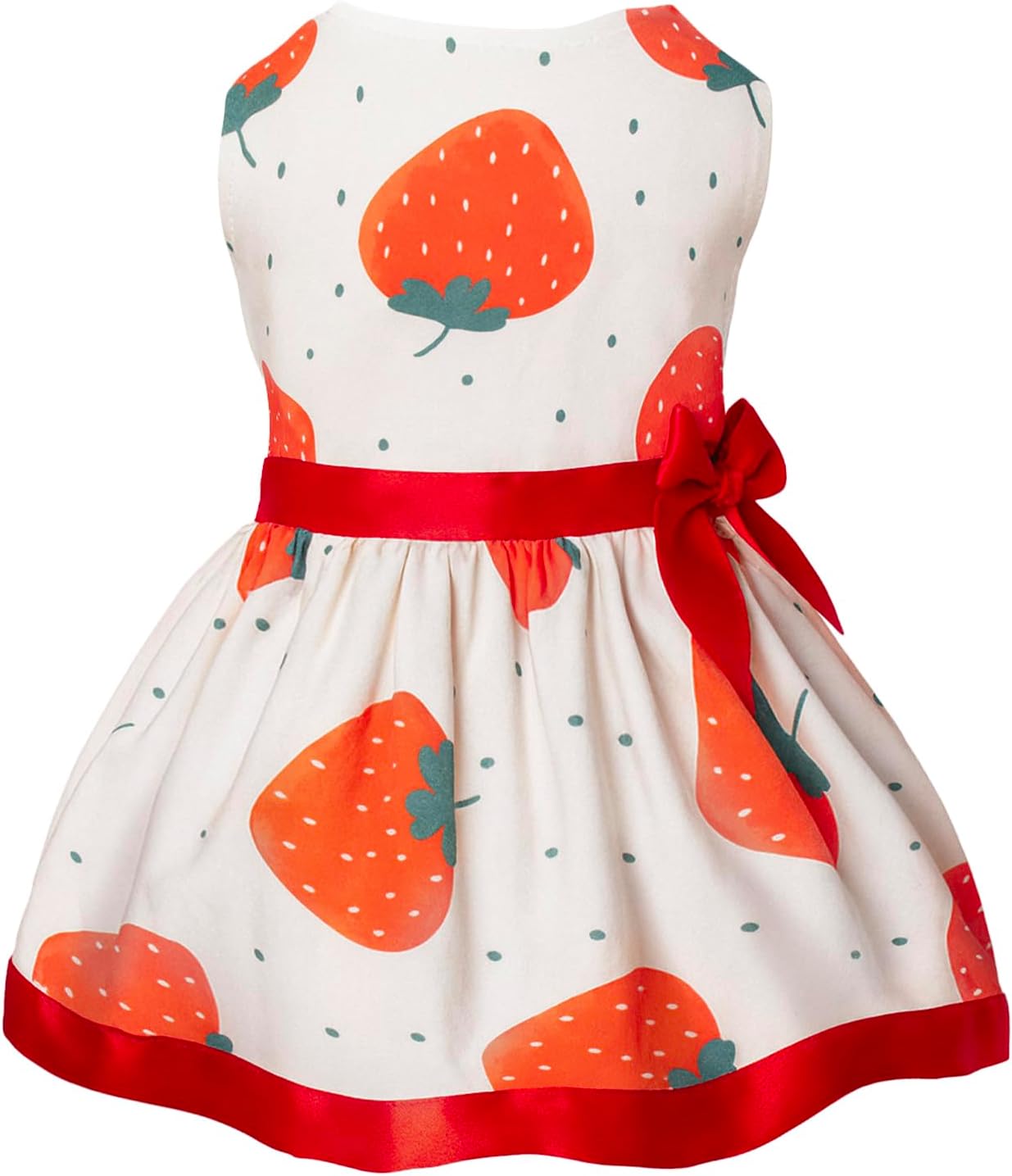 Laifug Dog Dress Puppy Print Princess Dog Dress Cute Party Wear (Pink, M) - Image 9