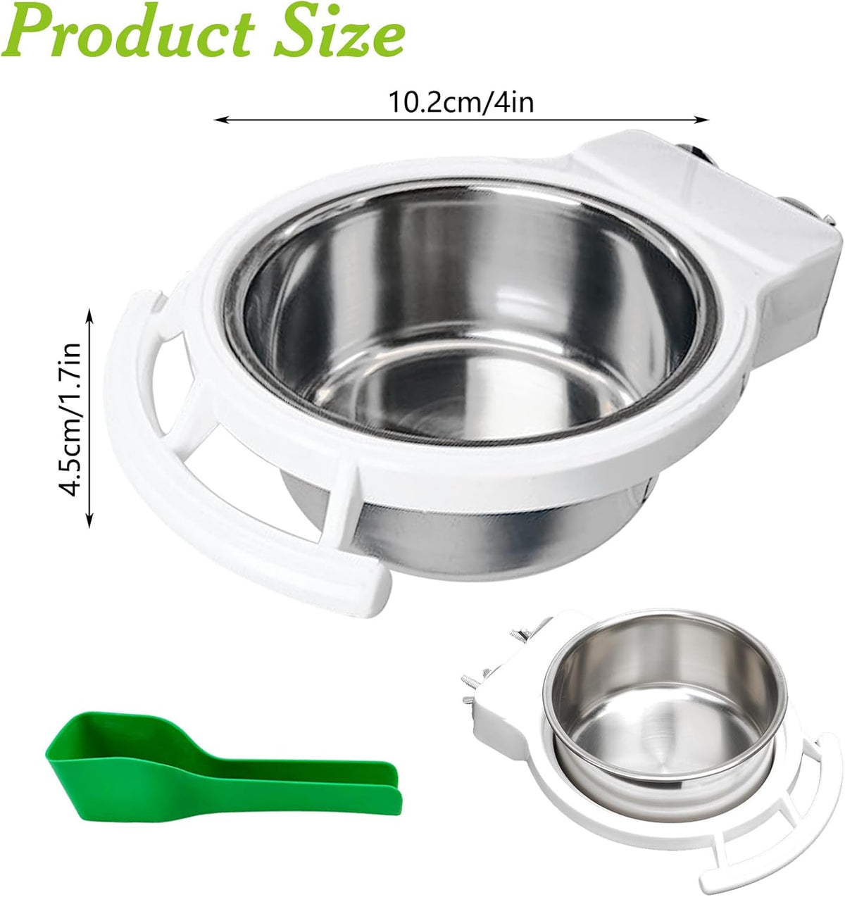 BNOSDM bird feeding dish cups with white perch stand