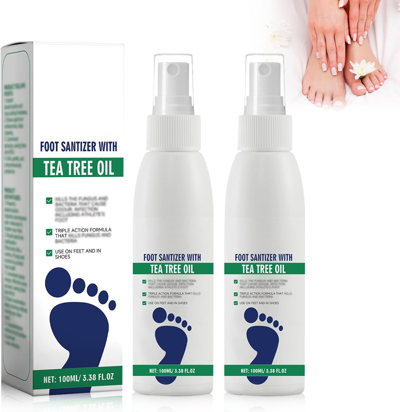 Ximonth Foot Spray with Tea Tree Oil front view for natural odor control.