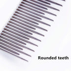 Static free stainless steel pet comb for home grooming kit