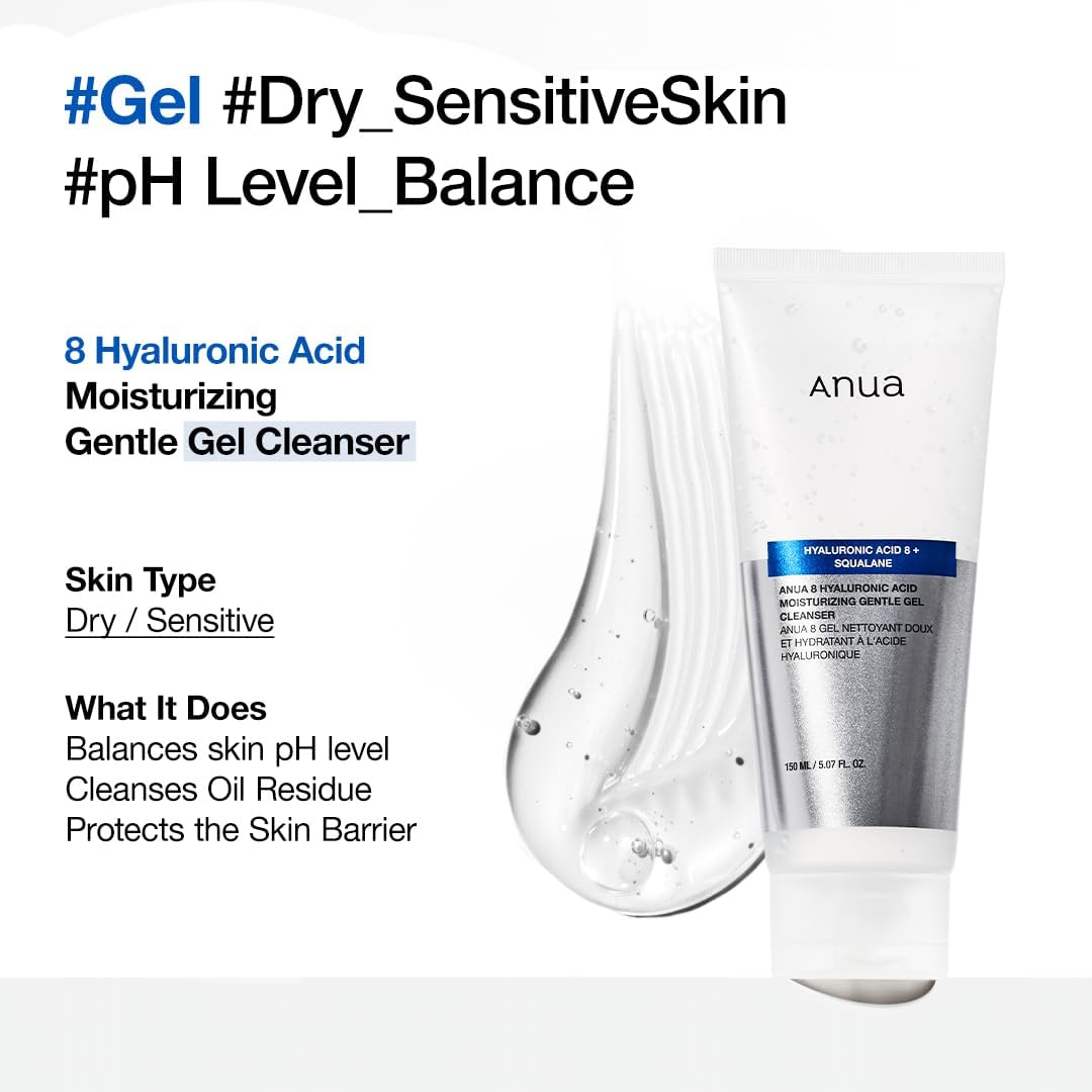 Anua Moisturizing Gentle Gel Cleanser, 5.07 fl oz - Image 6