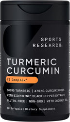 Sports Research(R) Turmeric Curcumin w/Coconut Oil & BioPerine(R) - 120 Count - Image 9
