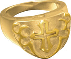 Memorial Gallery 14K gold plated pet memorial ring black accents close up view