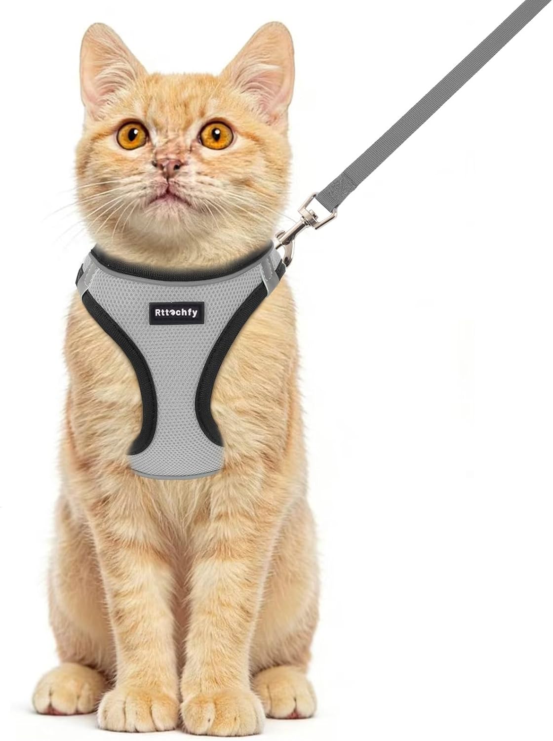 Rttochfy Cat Harness and Leash Set, Escape Proof Kitten Harness, Soft and Breathable Vest with Reflective Strip, Easy to Wear for Cats Walking and Traveling (Pink, S) - Image 11