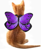Blue butterfly costume wings laid flat showing soft felt texture