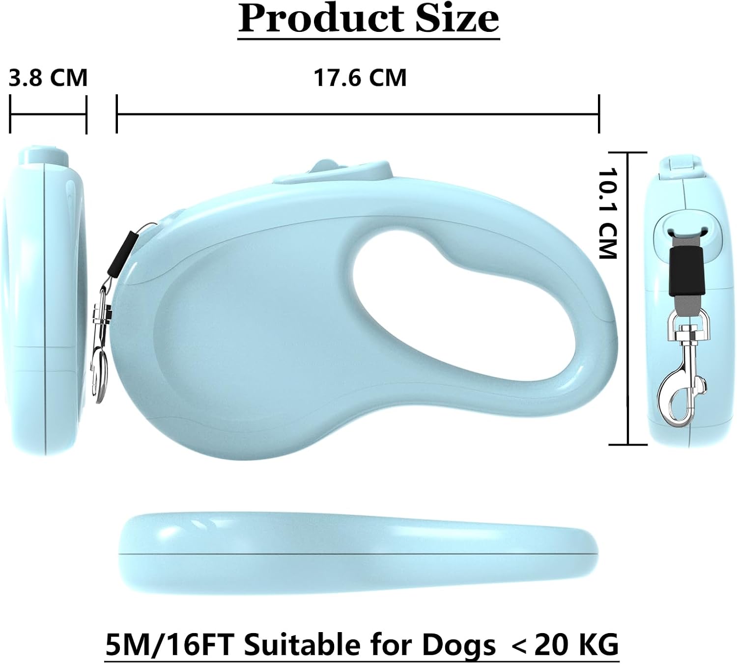 Lusosh dog leash one-hand brake system close up