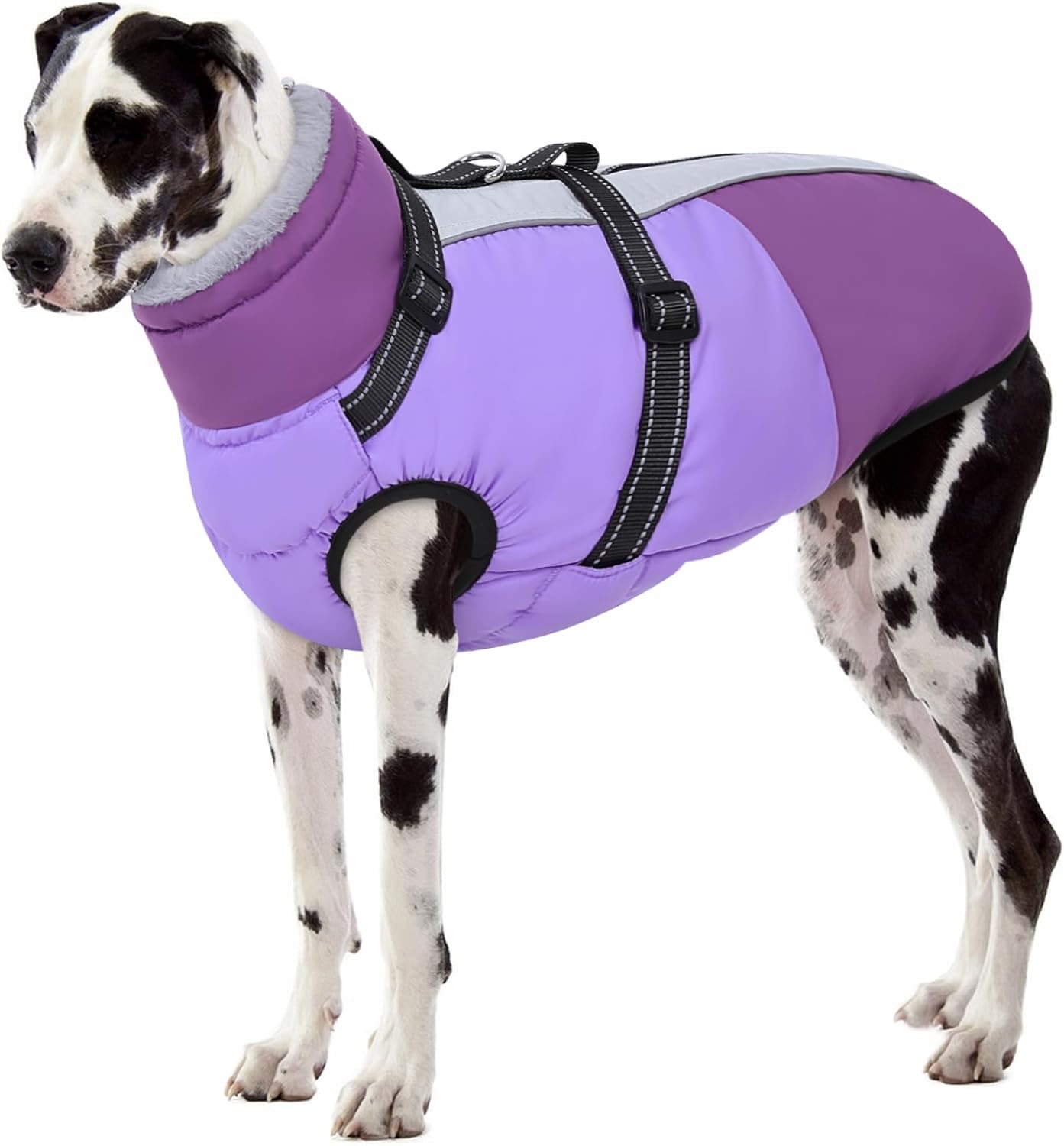 Dog Coat, Warm Dog Jacket with Harness Built in, Waterproof Pet Winter Coat Snowsuit with Zipper, Reflective Fleece Jacket for Extra Large Dogs, Weimaraner, Red XXL - Image 14