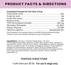 The Pets Table premium canine digestion supplements side panel nutritional facts