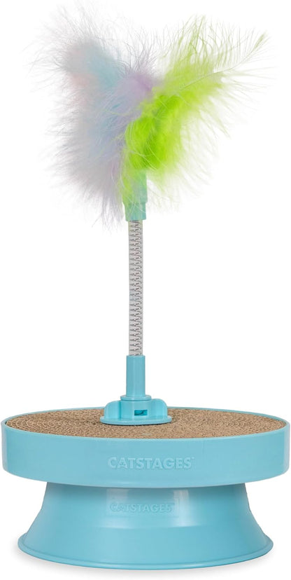 Catstages 2-in-1 Spinning Fish Treat Dispenser Cat Toy, Interactive Puzzle Feeder & Cat Ball Track Add-On, Blue - Image 13