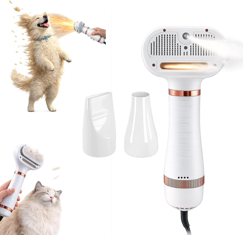 Libstp Steam and Dry Pet Grooming Brush front view for dogs and cats