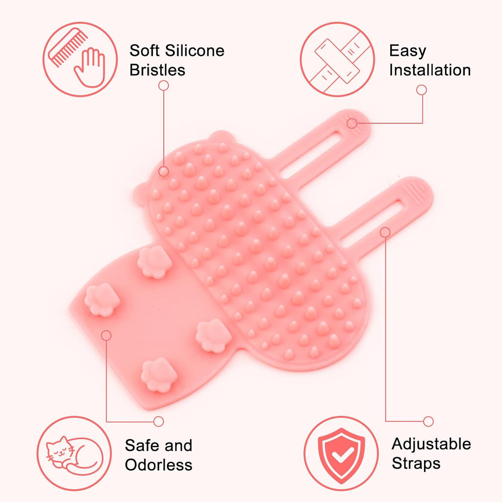 Soft silicone bristles of the Cyeelves pet grooming tool