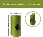 Close up of a single leak proof XL pooper scooper refill bag illustrating its 13.8 by 12 inch scale.