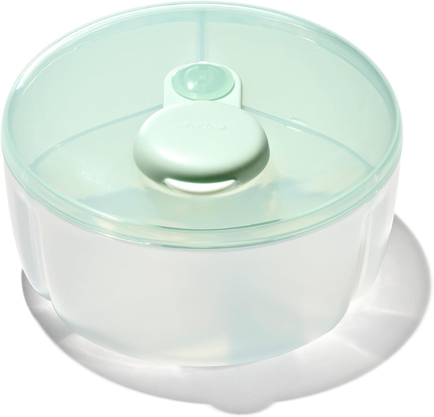 OXO Tot Baby Formula Powder Dispenser in Opal front view for convenient travel feeding.