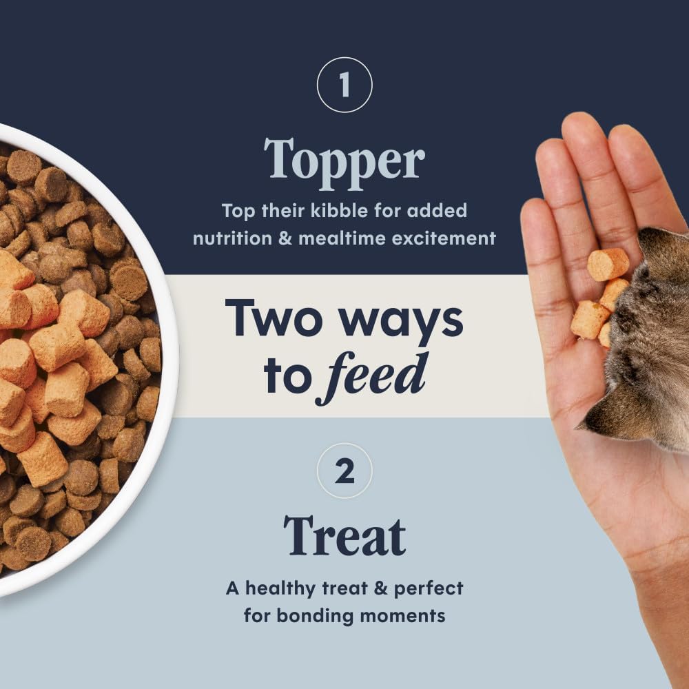 Authentic USA imported Instinct cat food topper package showing natural pumpkin and chicken images