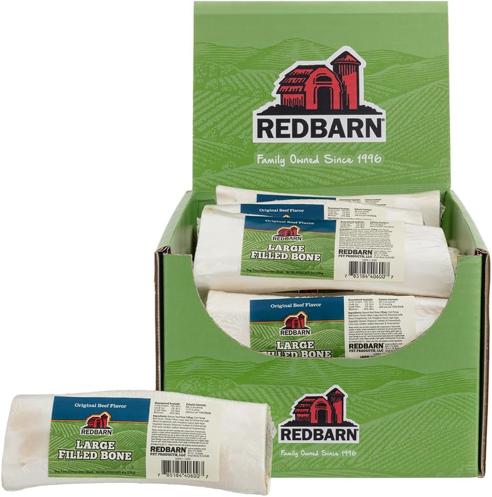 Redbarn Pet Products Small Filled Dog Bones, Peanut Butter Flavor - Long Lasting Stuffed Femur Chew Treat Made in USA - 4 Count - Packaging May Vary - Image 9