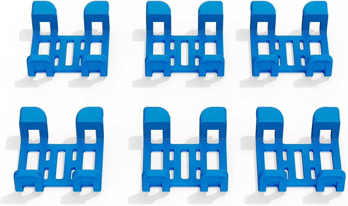 Sgeoypil GPS Tracker Rubber Clip pack of 6 blue front view