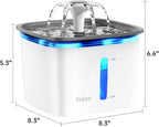 Veken Innovation Award Winner 95oz/2.8L Pet Fountain, Automatic Cat Water Fountain Dog Water Dispenser with Replacement Filters for Cats, Dogs, Multiple Pets (Grey, Plastic) - Image 8