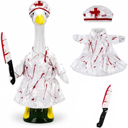 Aymolas anniversary edition patriotic porch goose apparel for patio yard decor.