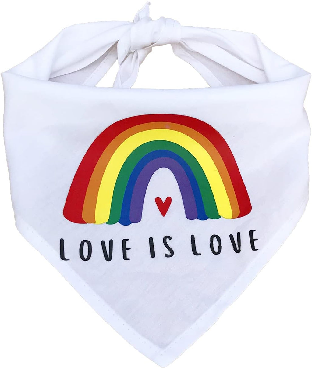 Soft breathable cotton rainbow handkerchief for pet grooming