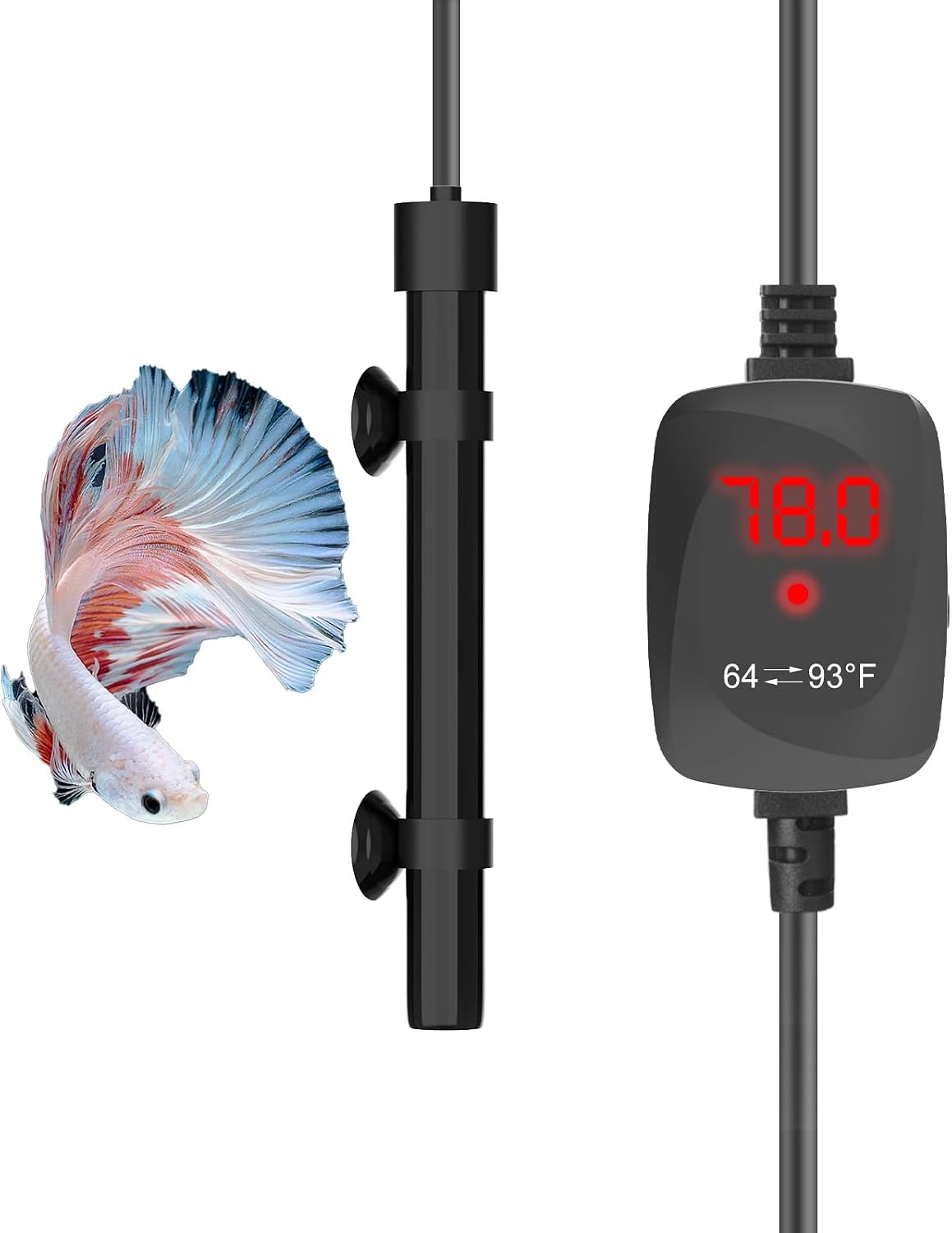 10W Mini Aquarium Heater 5V/2A USB Betta Heater for up to 1 Gallon Tanks, Alumina Ceramic Fish Tank Heater Turtle Heater with Dry-Run & Overheat Protection - Image 11