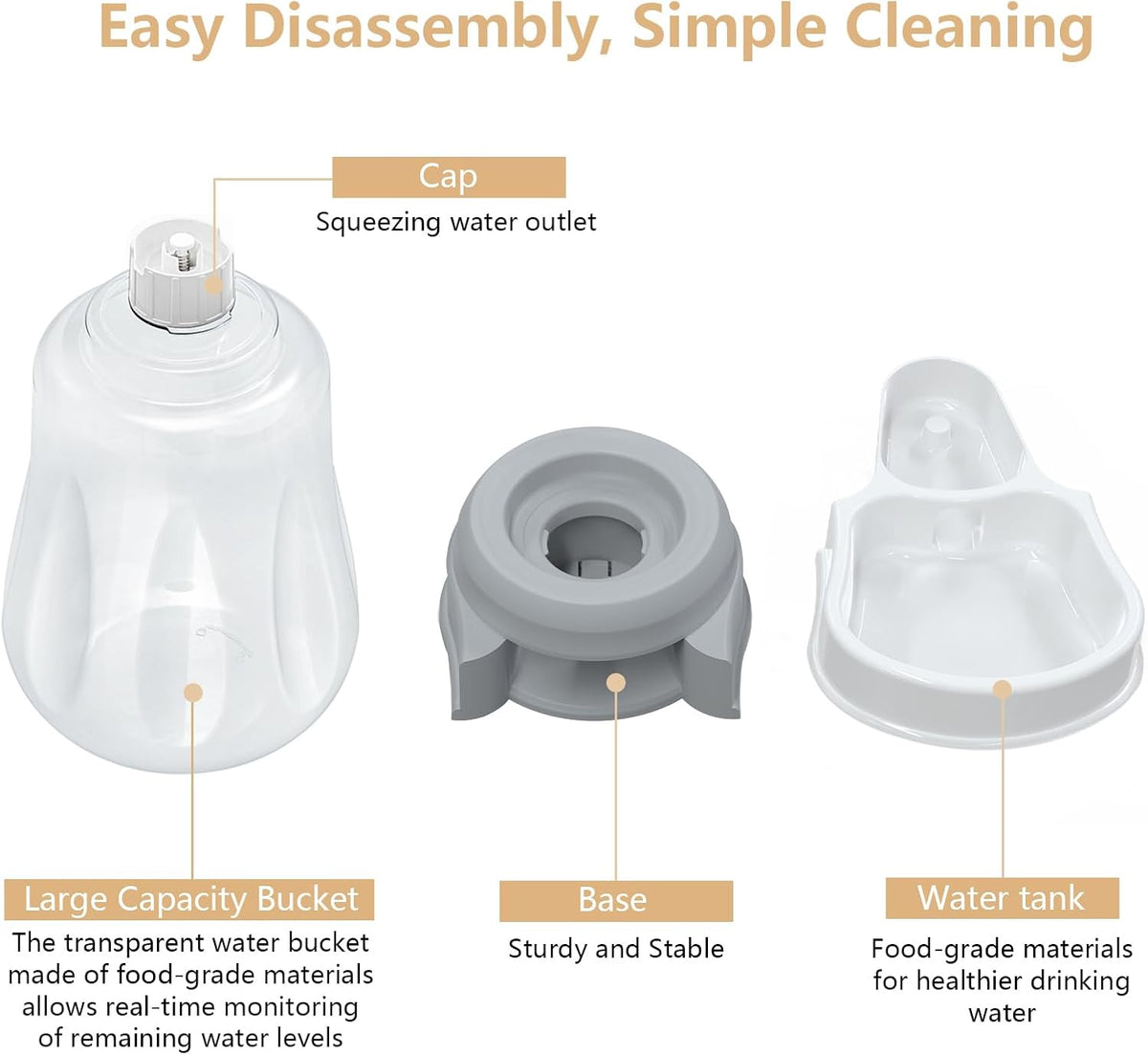 STALTWO gravity pet waterer anti slip feet underside view