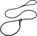 Fursdoly slip lead dog leash front view black nylon training rope