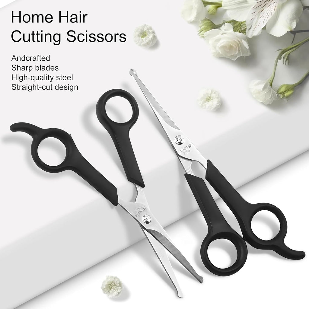 Close up view of the rounded safety tips on the professional pet shears