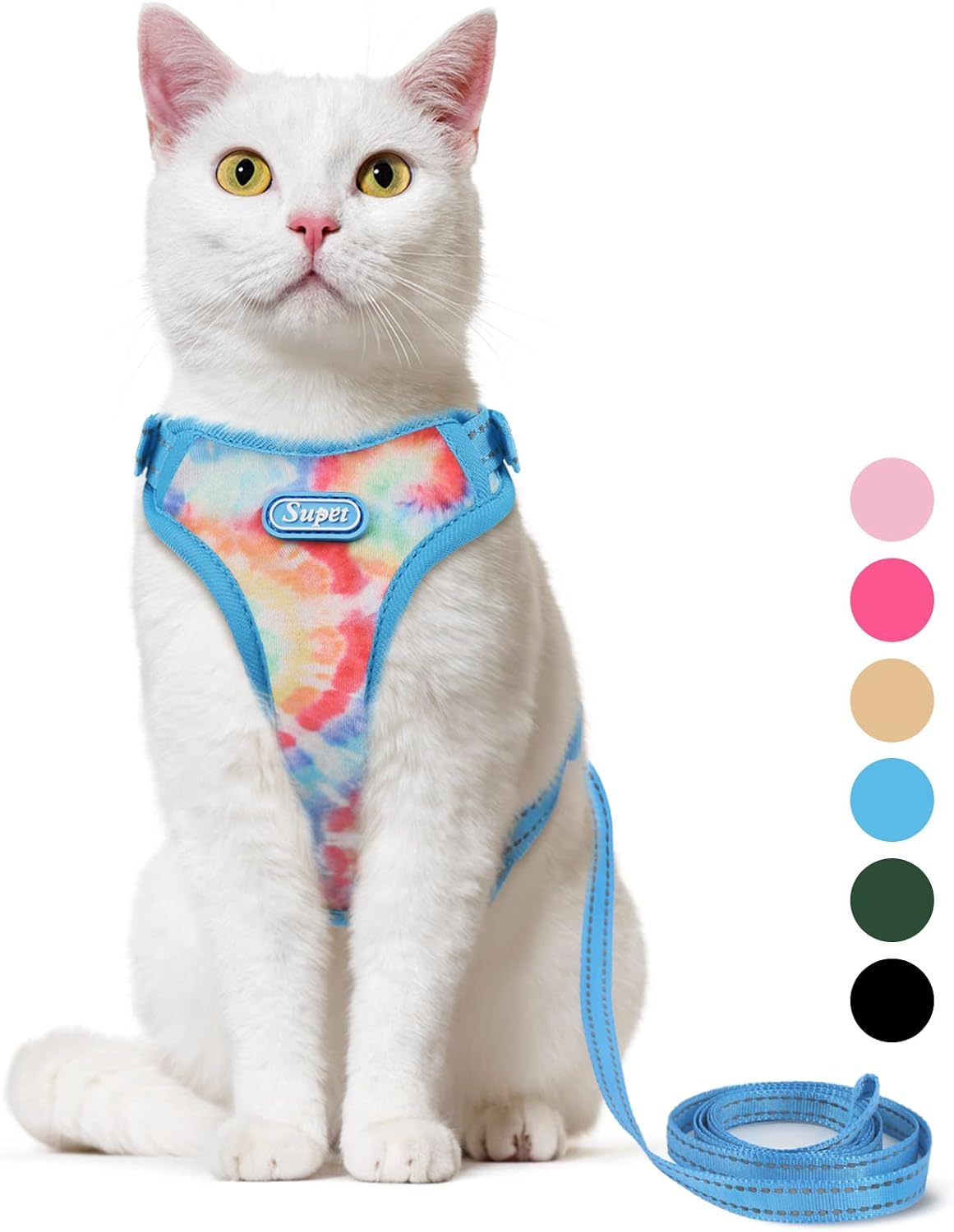 Supet Cat Harness and Leash Escape Proof for Walking, Adjustable Cat Vest Harness and Leash Set for Large and Small Kittens Dogs - Image 10