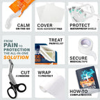 Everlit waterproof sterile wound dressings displayed out of pack