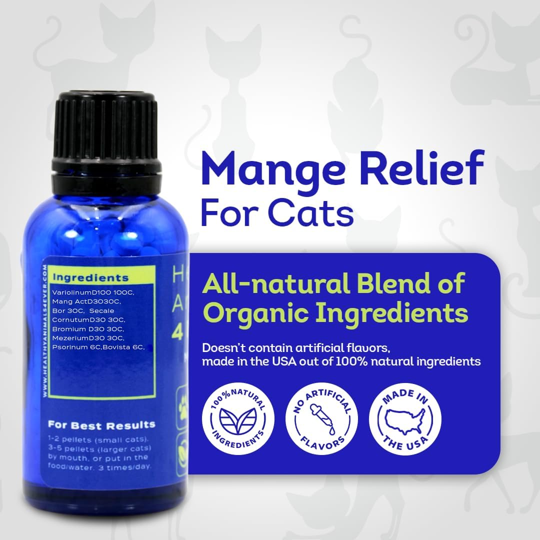 Homeopathic mange remedy for cat itching and hair loss