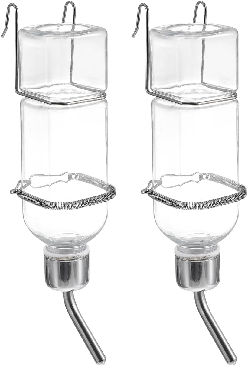 Small Animal Water Bottle 2 Pack, No Drip Guinea Pig Water Bottle & Rabbit Water Dispenser, 350ml Leakproof Pet Water Dispenser for Hamster, Bunny & Small Pet Cage Accessories - Image 1