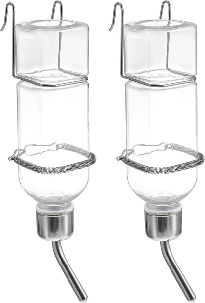 Small Animal Water Bottle 2 Pack, No Drip Guinea Pig Water Bottle & Rabbit Water Dispenser, 350ml Leakproof Pet Water Dispenser for Hamster, Bunny & Small Pet Cage Accessories - Image 1