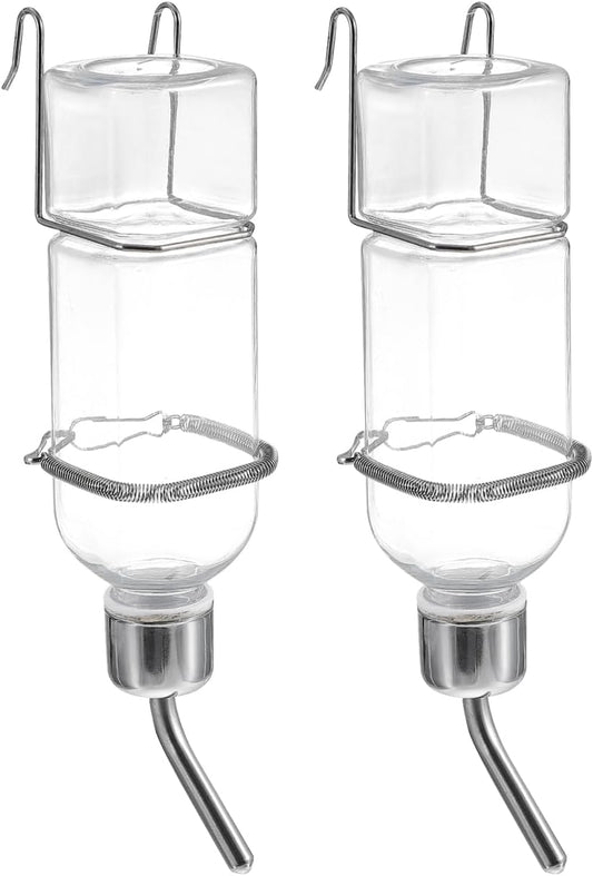 Small Animal Water Bottle 2 Pack, No Drip Guinea Pig Water Bottle & Rabbit Water Dispenser, 350ml Leakproof Pet Water Dispenser for Hamster, Bunny & Small Pet Cage Accessories - Image 1