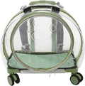Cat Backpack Carrier, Transparent & Breathable Cat Carrier with Wheels, Large Space Bubble Pet Backpack for Kitty Dog Bunny Up to 20lbs, Multiple Carrying Options, Perfect for Traveling/Taking a Walk - Image 1