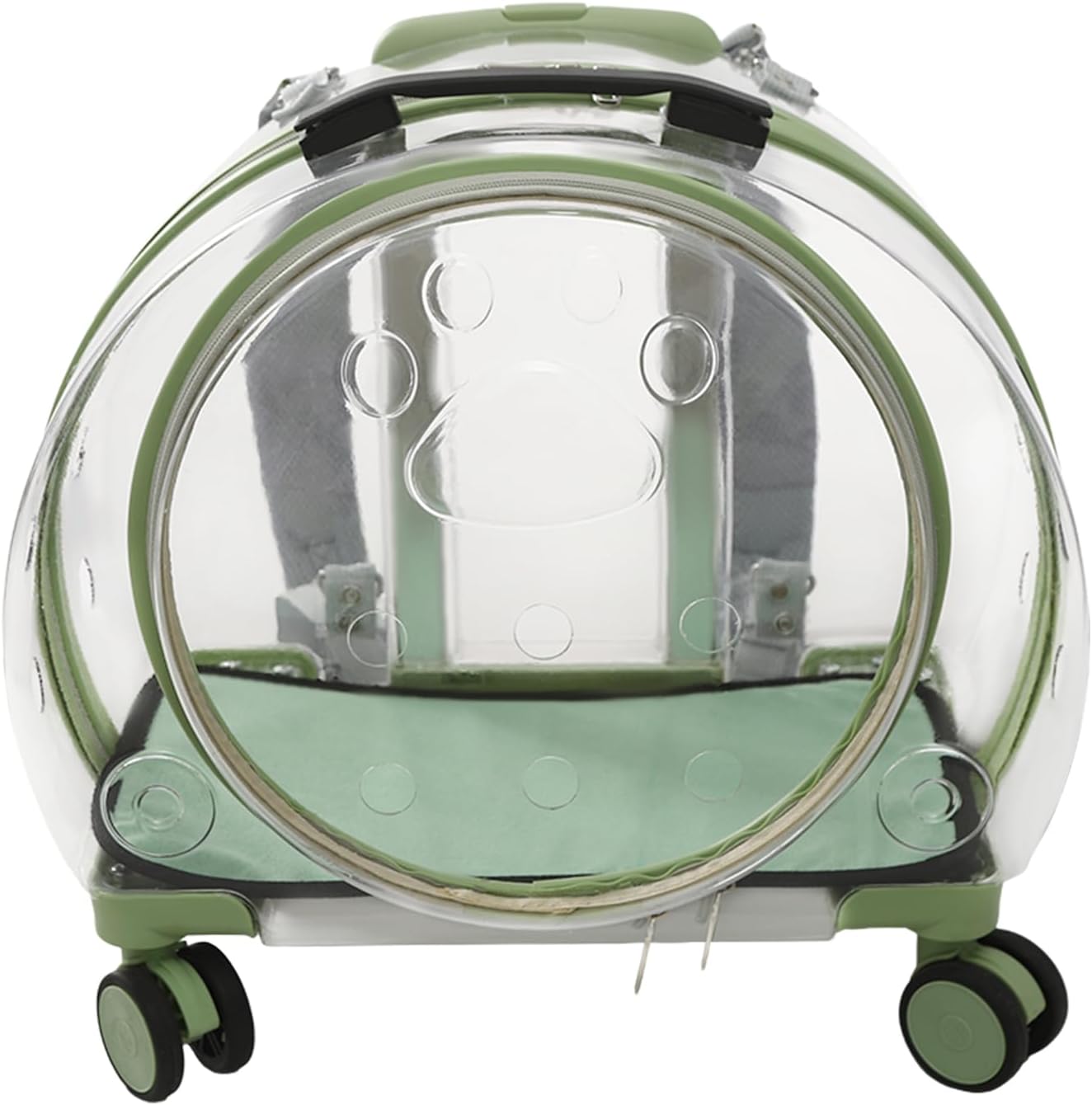 Cat Backpack Carrier, Transparent & Breathable Cat Carrier with Wheels, Large Space Bubble Pet Backpack for Kitty Dog Bunny Up to 20lbs, Multiple Carrying Options, Perfect for Traveling/Taking a Walk - Image 1