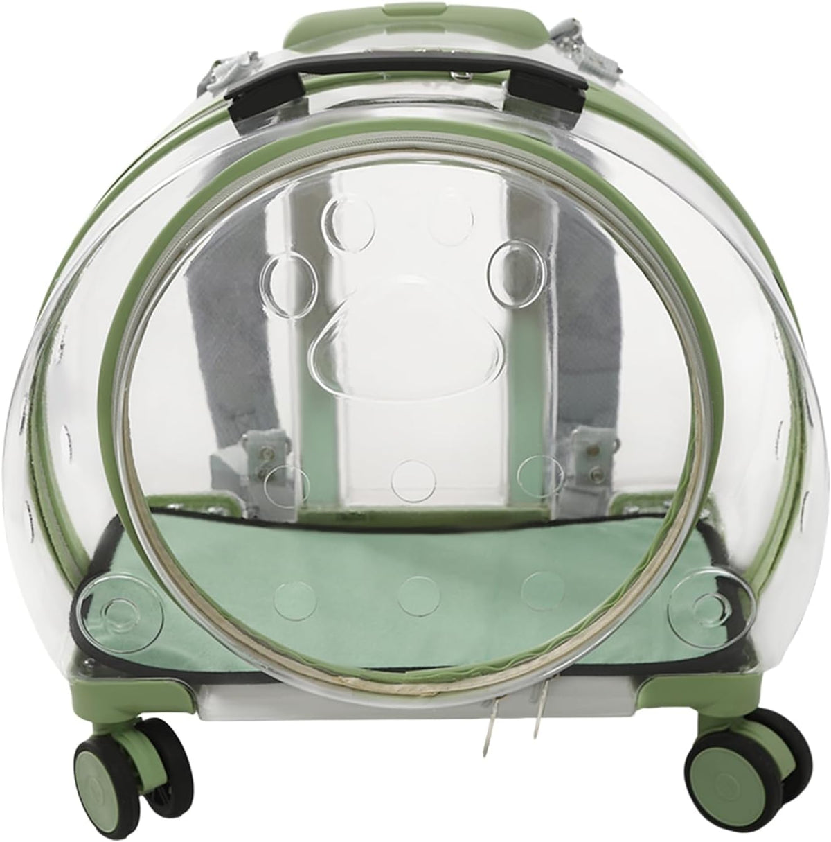 Cat Backpack Carrier, Transparent & Breathable Cat Carrier with Wheels, Large Space Bubble Pet Backpack for Kitty Dog Bunny Up to 20lbs, Multiple Carrying Options, Perfect for Traveling/Taking a Walk - Image 1
