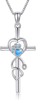 ONEFINITY Paw Print Necklace 925 Sterling Silver Cat Dog Paw Pendant Jewelry for Women Pet Lover Gifts - Image 10